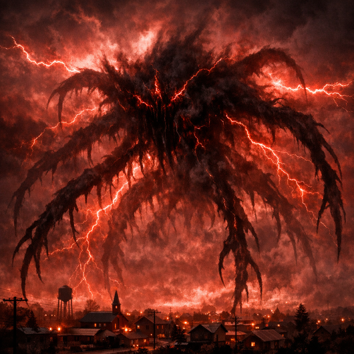 Mind Flayer sobre Hawkins